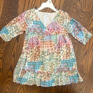 Girls Roller Rabbit Kids Floral Patchwork A-Line Dress Size 4 4T
